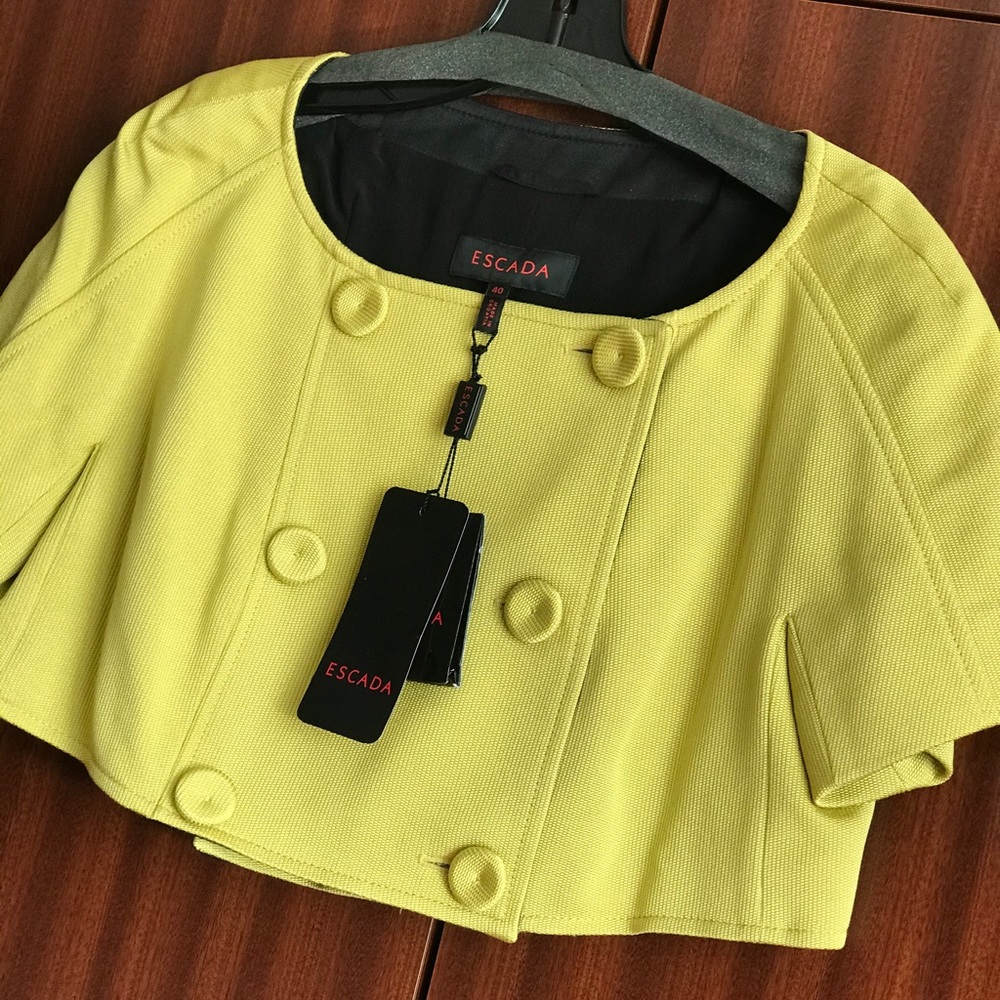 Nwt Authentic Escada Short Jacket S40 Wool/Silk View 3